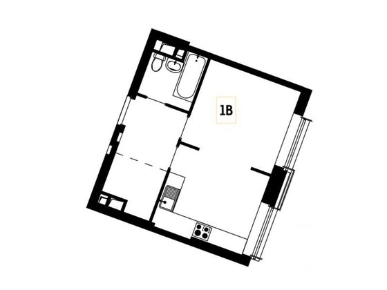 Продажа 1-комнатной квартиры 34 м², 47/53 этаж