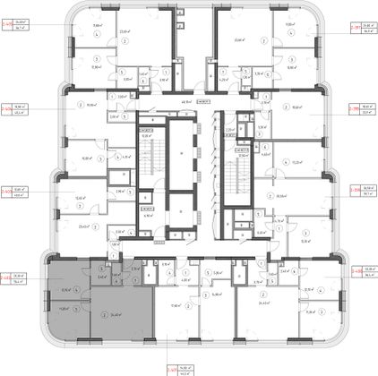 Продажа 2-комнатной квартиры 56,4 м², 44/53 этаж