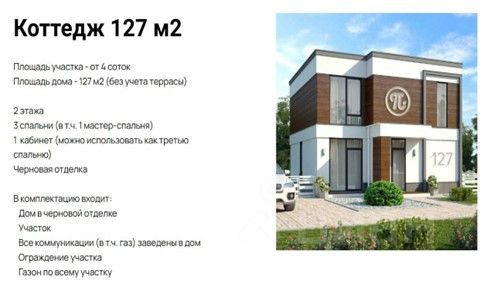 Продажа дома, 127 м², с участком 4 сотки