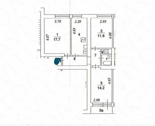 Продажа 3-комнатной квартиры 68 м², 2/12 этаж