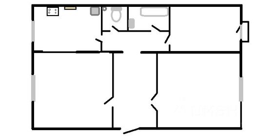 Продажа 3-комнатной квартиры 83 м², 2/3 этаж
