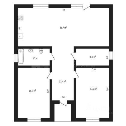 Продажа дома, 95 м², с участком 6,2 сотки