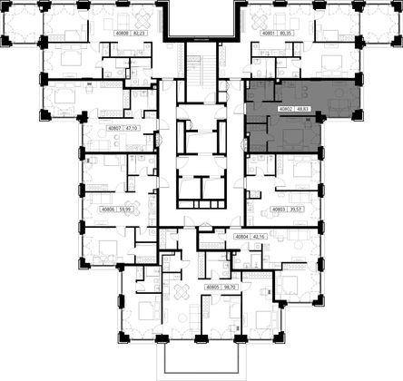 Продажа 1-комнатной квартиры 48,8 м², 8/15 этаж