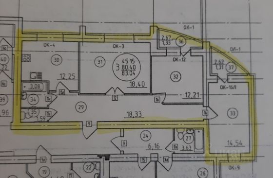 Продажа 3-комнатной квартиры 83 м², 11/18 этаж