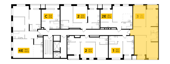 Продажа 3-комнатной квартиры 91 м², 2/22 этаж