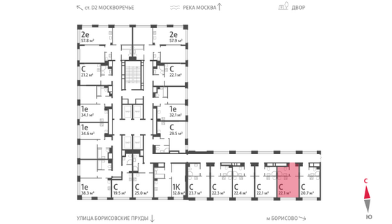 Продажа квартиры-студии 22,1 м², 3/30 этаж