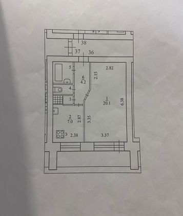 Продажа 1-комнатной квартиры 35,3 м², 6/13 этаж