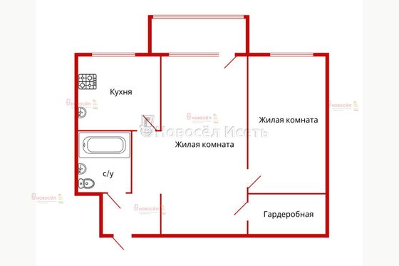 Продажа 2-комнатной квартиры 43 м², 5/5 этаж