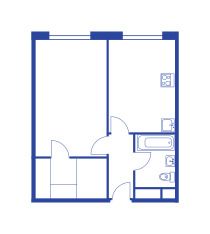 Продажа 1-комнатной квартиры 42,8 м², 2/37 этаж