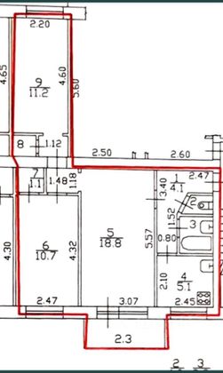 Продажа 3-комнатной квартиры 55,5 м², 3/5 этаж