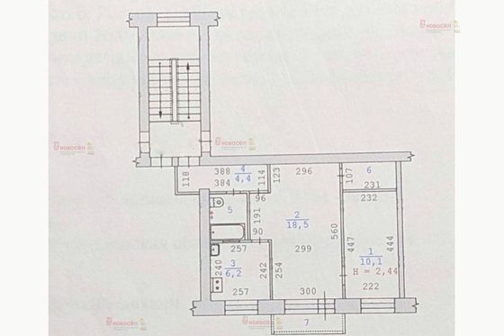 Продажа 2-комнатной квартиры 44 м², 5/5 этаж