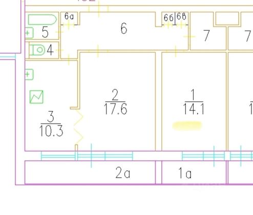 Продажа 2-комнатной квартиры 60 м², 16/22 этаж