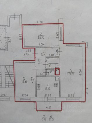 Продажа 3-комнатной квартиры 59,8 м², 5/9 этаж