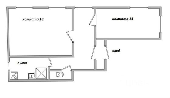 Продажа 2-комнатной квартиры 47 м², 2/4 этаж