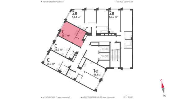 Продажа квартиры-студии 25,7 м², 16/58 этаж