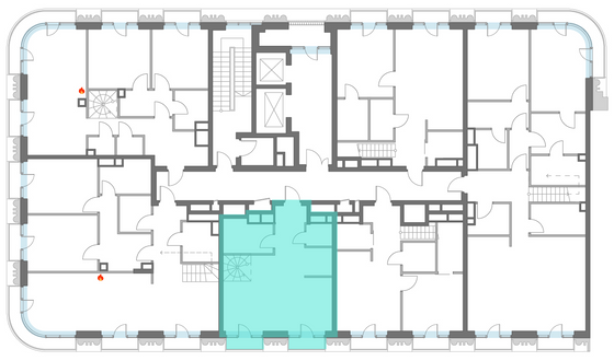 Продажа 1-комнатной квартиры 64,7 м², 12/14 этаж