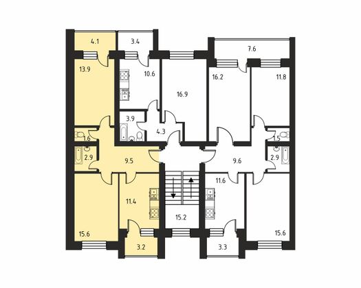 106,5 м², 5-комн. квартира, 5/6 этаж