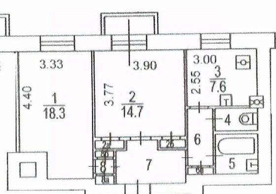 Продажа 2-комнатной квартиры 57,1 м², 4/7 этаж