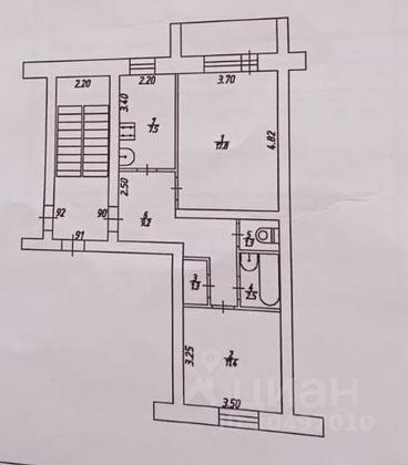 Продажа 2-комнатной квартиры 51 м², 3/5 этаж