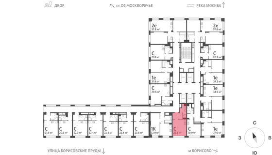 Продажа квартиры-студии 25,3 м², 3/30 этаж