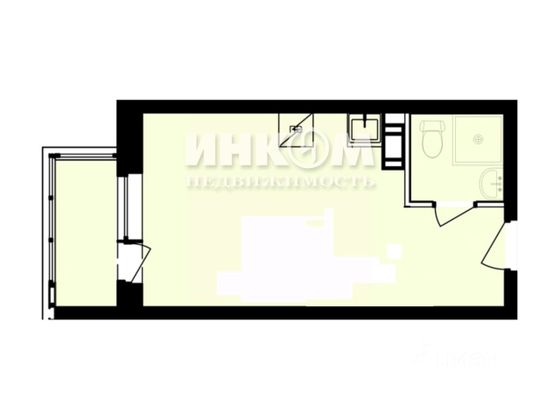 Продажа квартиры-студии 23,3 м², 1/6 этаж