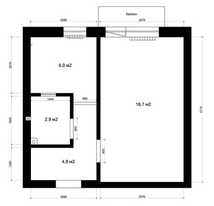 Продажа 1-комнатной квартиры 32,4 м², 5/5 этаж