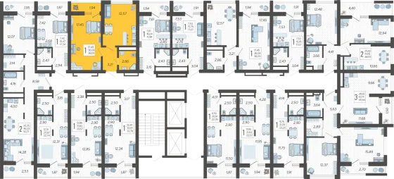 Продажа 1-комнатной квартиры 38 м², 14/19 этаж