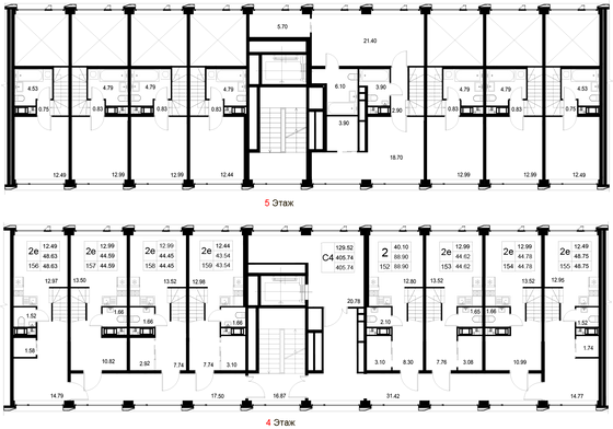 88,9 м², 2-комн. квартира, 4/20 этаж