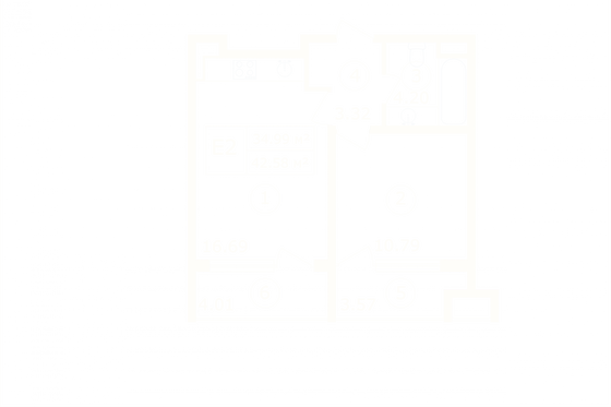 Продажа 1-комнатной квартиры 42,6 м², 5/7 этаж