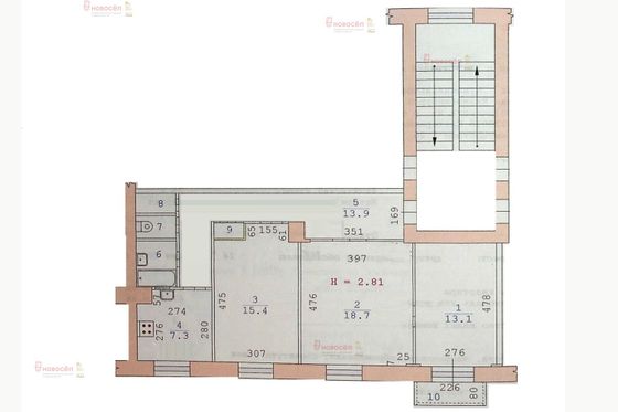 Продажа 3-комнатной квартиры 74,2 м², 5/5 этаж