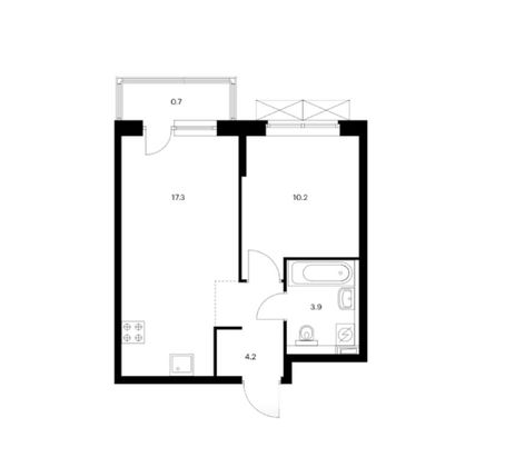 Продажа 1-комнатной квартиры 36,3 м², 9/25 этаж