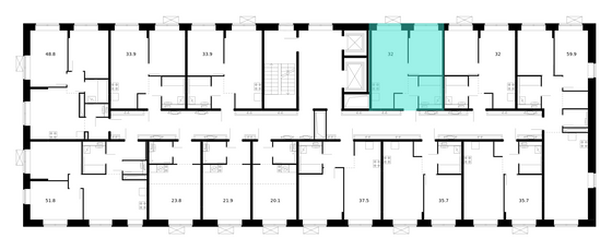 Продажа 1-комнатной квартиры 32 м², 10/10 этаж