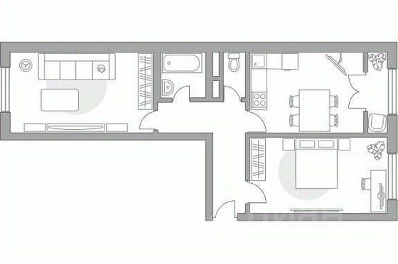 Продажа 2-комнатной квартиры 61,4 м², 1/8 этаж