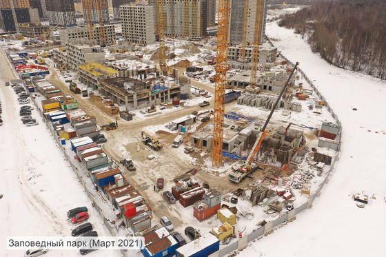 ЖК «Заповедный парк», наб. реки Каменки, 21, к. 1 — 1 кв. 2021 г.