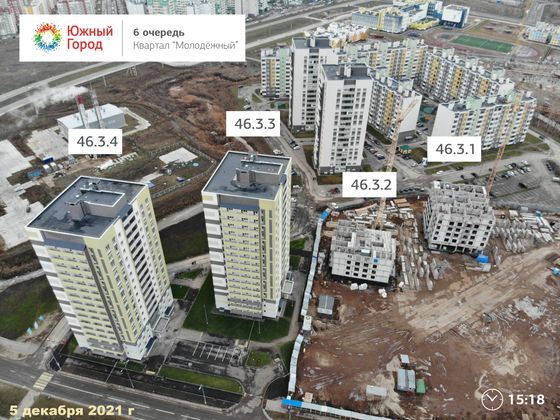 Жилой район «Южный город», ул. Губернаторская, 57 — 4 кв. 2021 г.