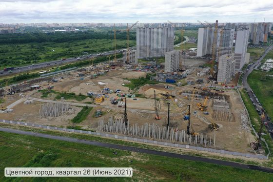 ЖК «Цветной город», Муринская дорога, 8, к. 1 — 2 кв. 2021 г.