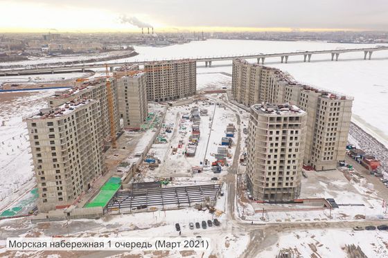 ЖК «Морская набережная. SeaView» (Морская набережная. СиВью), наб. Миклухо-Маклая, 1, к. 1 — 1 кв. 2021 г.