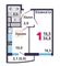Продажа 1-комнатной квартиры 34,8 м², 17/17 этаж