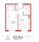 Продажа 1-комнатной квартиры 33,8 м², 2/18 этаж