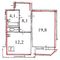 Продажа 1-комнатной квартиры 45,4 м², 4/10 этаж