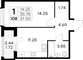 Продажа 1-комнатной квартиры 37,5 м², 12/15 этаж