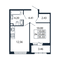 Продажа 1-комнатной квартиры 34,7 м², 8/12 этаж