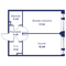 Продажа 1-комнатной квартиры 44,8 м², 1/5 этаж