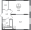 Продажа 1-комнатной квартиры 40,4 м², 15/17 этаж