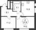 Продажа 2-комнатной квартиры 51,6 м², 13/17 этаж