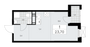 Продажа квартиры со свободной планировкой 23,7 м², 13/16 этаж