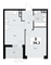 Продажа квартиры со свободной планировкой 36,2 м², 10/18 этаж