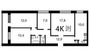 Продажа 4-комнатной квартиры 75,1 м², 1/12 этаж