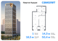 Продажа 1-комнатной квартиры 50,4 м², 28/31 этаж