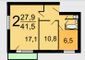 Продажа 2-комнатной квартиры 41,7 м², 4/5 этаж
